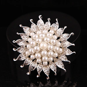Vintage Engagement Table Serviette Ring Pearl Napkin Rings for Wedding
