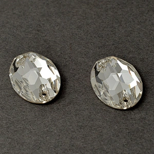 unique on sale faceted bezel framed oval crystal transparent glass stone