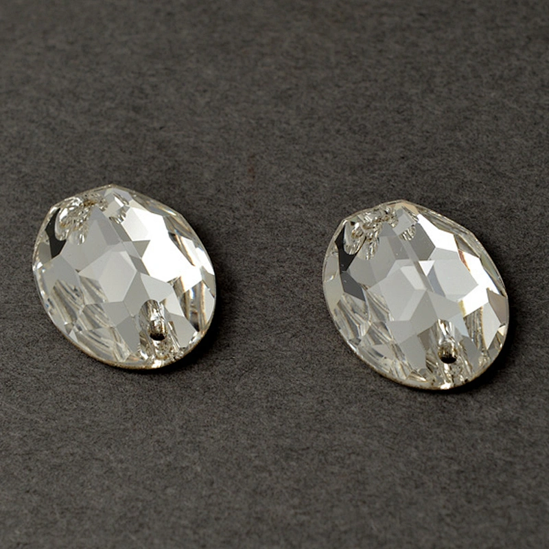unique on sale faceted bezel framed oval crystal transparent glass stone
