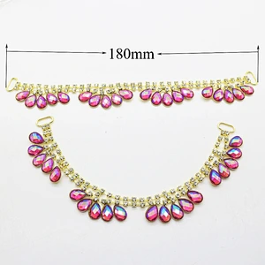 Customized Fashion bling Swimsuit Accessories Crystal Bikini Connector for Decoration