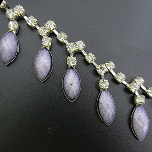 fashion flower rhinestone trim beaded trim for wedding dress decorations