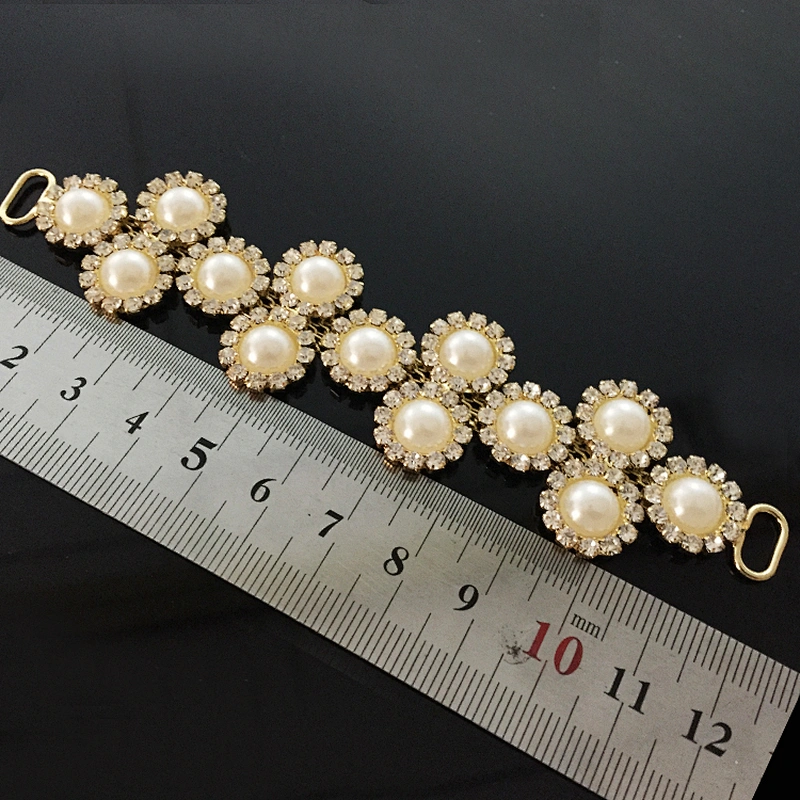 fancy swimwear decorative floral beadsed crystal rhinestone bikini connector