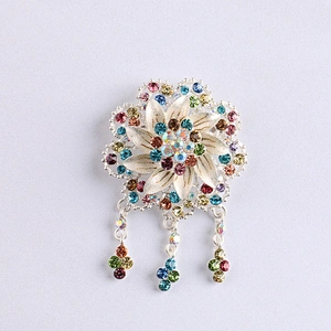 Costume Jewelry Muslim women head-dresses decorative colored brooch