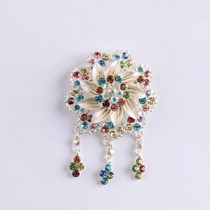 Costume Jewelry Muslim women head-dresses decorative colored brooch