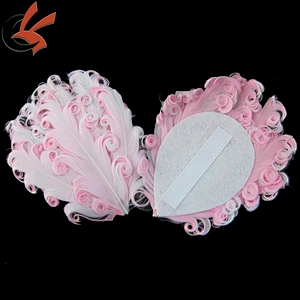 Wholesale White on Pink Colored Goose Nagorie Feather Pad