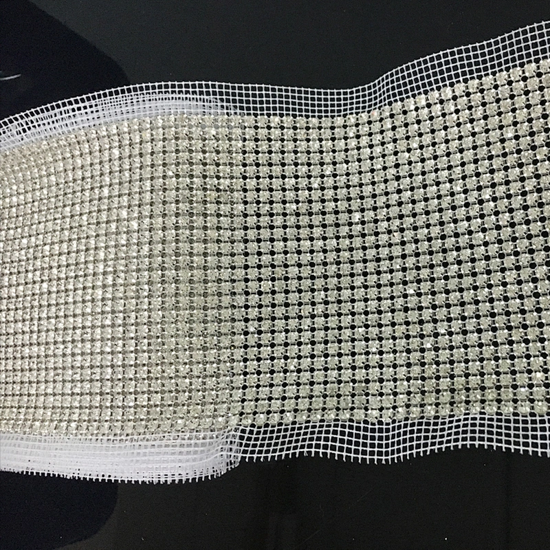 Garment Use wholesale 2mm/3mm/4mm ab bling crystal rhinestone net mesh for decoration