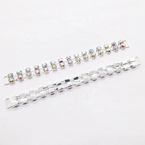 High Quality Korean Rhinestone ss28 Crystal AB Stone Bikini Connector for Swimsuit