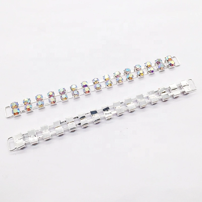 High Quality Korean Rhinestone ss28 Crystal AB Stone Bikini Connector for Swimsuit