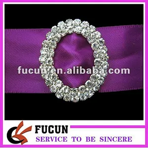 two-row rhinestone oval shaped buckles
