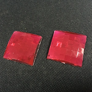30*30mm fancy flatback fuchsia colorful square acrylic stones for garment