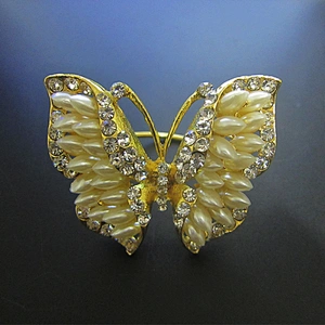 bulk gold butterfly animal shape beads rhinestone napkin ring holder