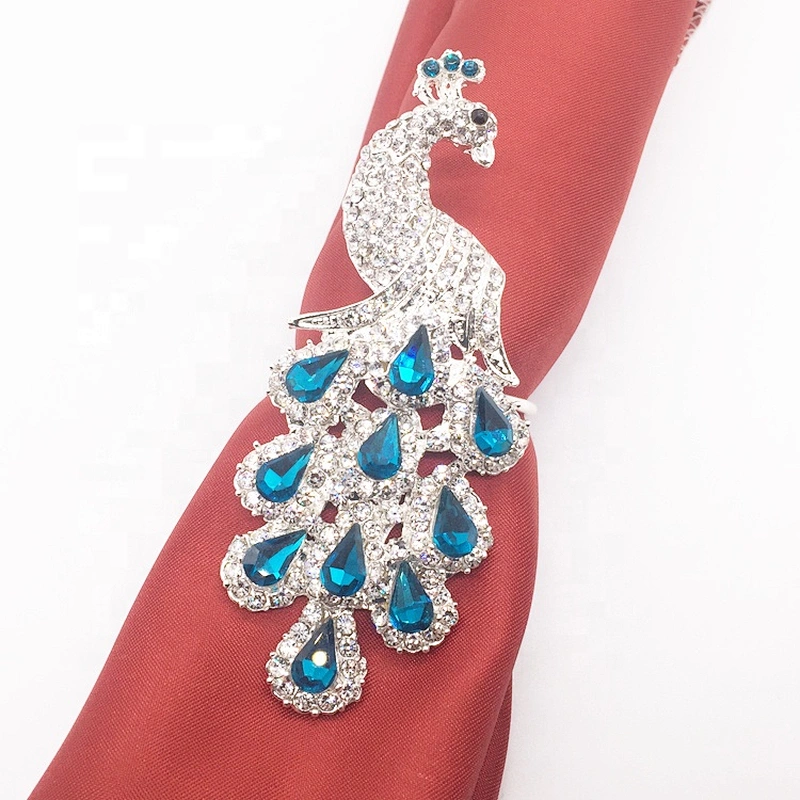 Wrap Serviette Holder Wedding Banquet Party Peacock Shaped Napkin Ring For Dinner Table Decoration
