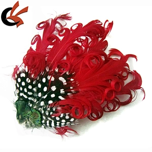 wholesale beautiful Red feather pads hair accessory for kids decoration