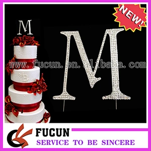 wholesale wedding mongram D&G rhinestone cake topper