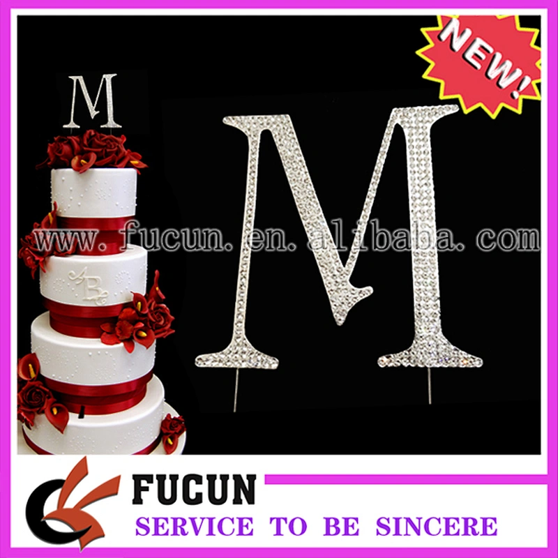 wholesale wedding mongram D&G rhinestone cake topper