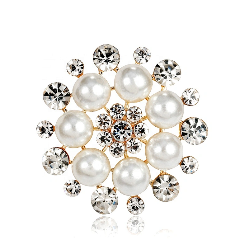 Faux Pearl Flower Embellishments Flatback Pearl Buttons for Wedding Party Home Decoration and DIY Crafts