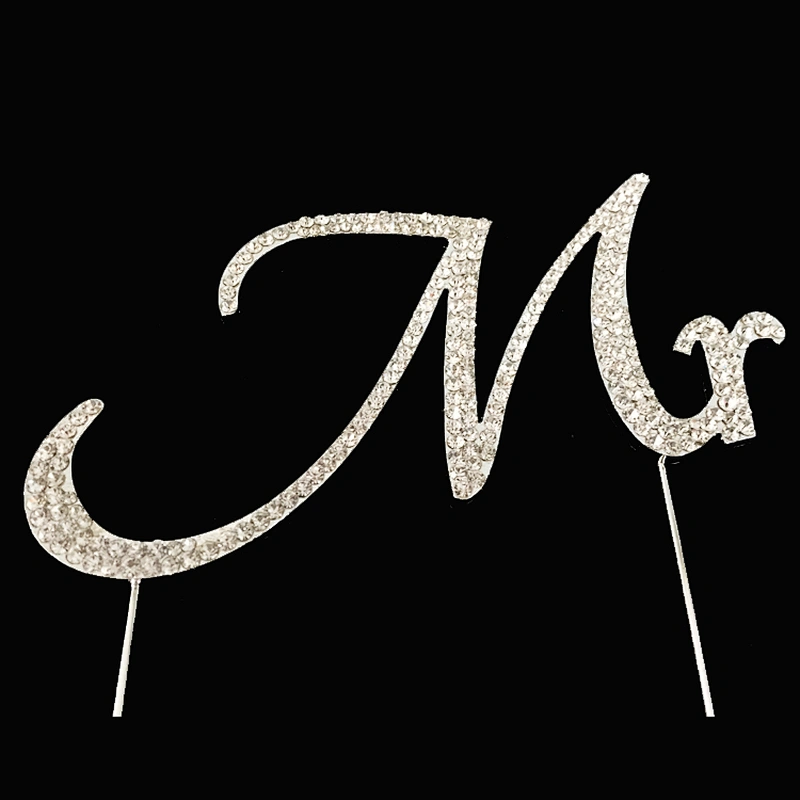Wedding Favors Mr & Mrs Rhinestone Crystal Cake Topper