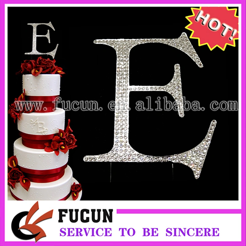 wholesale wedding mongram D&G rhinestone cake topper