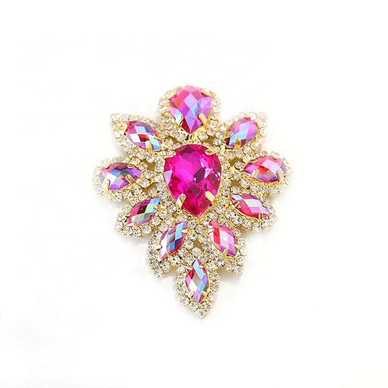 Indian Wedding Bridal Flatback Crystal Diamante Vintage Colored Resin Stone Headpiece Applique