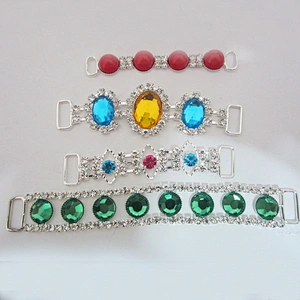 China supplier cheap lots various style bikini ornament swimwear crystal connector wholesale