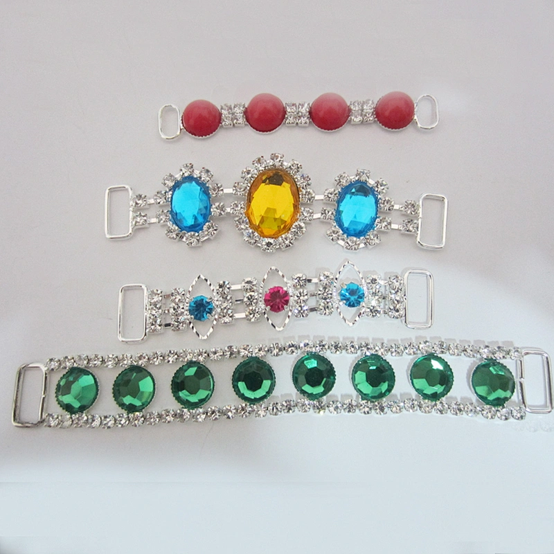 China supplier cheap lots various style bikini ornament swimwear crystal connector wholesale