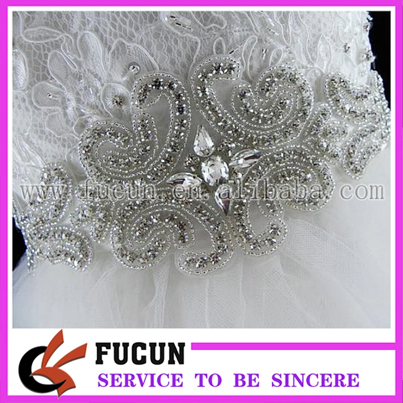Elegant Transparent rhinestone Wedding Belt Bridal Belt Sash Belt Crystal sash