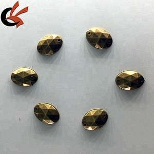 Metallic bronze sew on acrylic stone for clothing