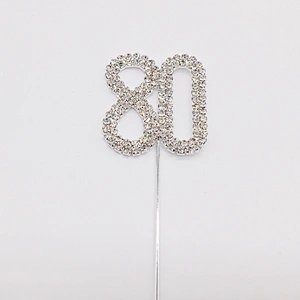 Cheap Price Sugar Cake Cupcake Small Rhinestone Cake Toppers