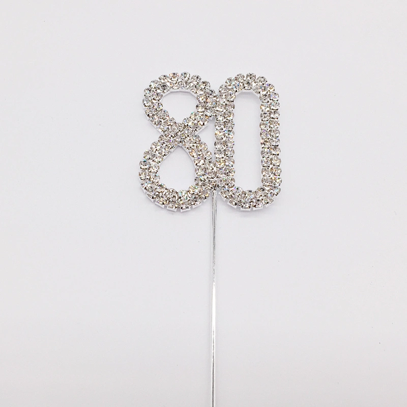 Cheap Price Sugar Cake Cupcake Small Rhinestone Cake Toppers