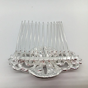 2018 new style metal silver Bridal Wedding Jewelry Flower rhinestone Hair Comb