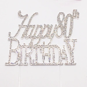 Custom birthday cake party decorations 80th favors happy birthday souvenirs cake topper for girls