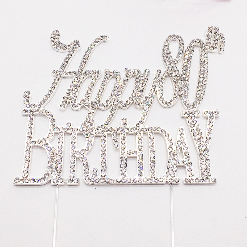 Custom birthday cake party decorations 80th favors happy birthday souvenirs cake topper for girls