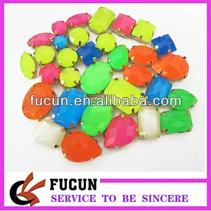 colors rhinestone with metal setting