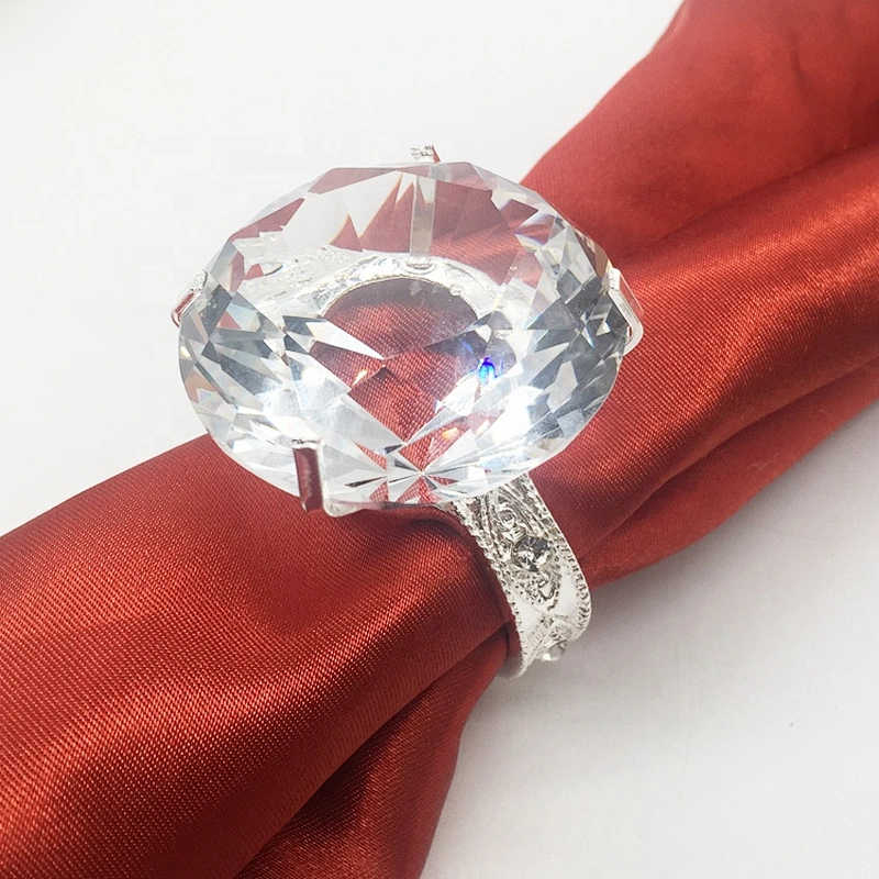 fashion metal holder crystal rhinestone diamond napkin ring for weddings