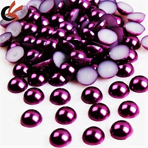 alibaba wholesale fashion half round plastic pearl bead