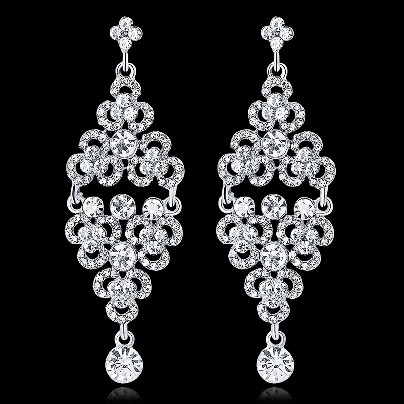 2019 fashion rhinestone jewellery crystal rhinestone ladies earrings