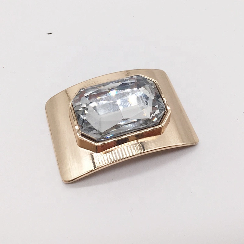 Wholesale Ex-factory Price Gold Metal Diamond Rhinestone Shoe Buckle Accessories