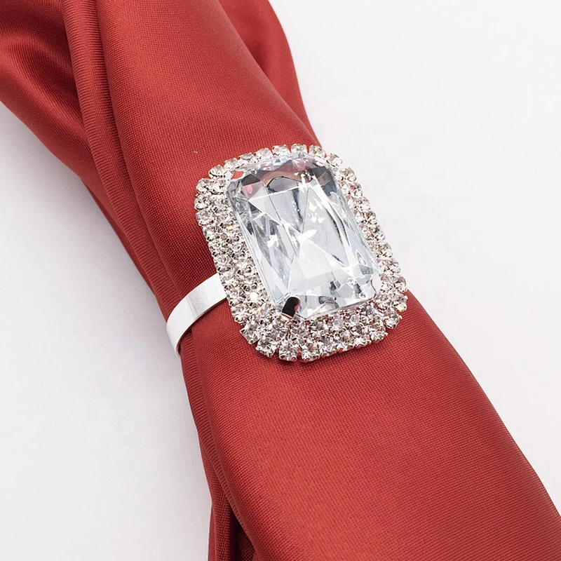 Wedding Use Durable modern decorative cheap transparent clear napkin ring
