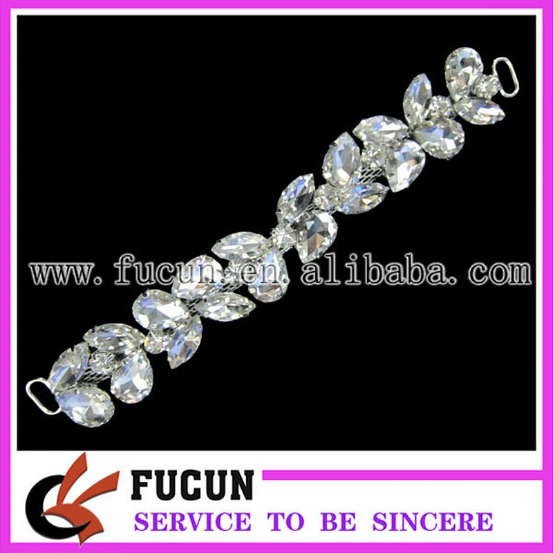 bulk metal buckles sew on glass and rhinestone connector for bikini
