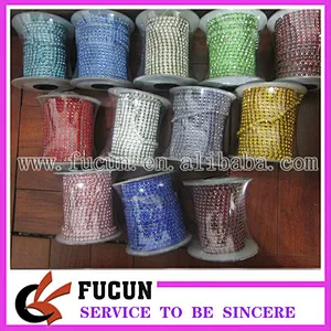 high quality close set rhinestone up chain