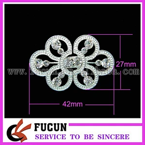 rhinestone pair buckles for wedding invitation silk box