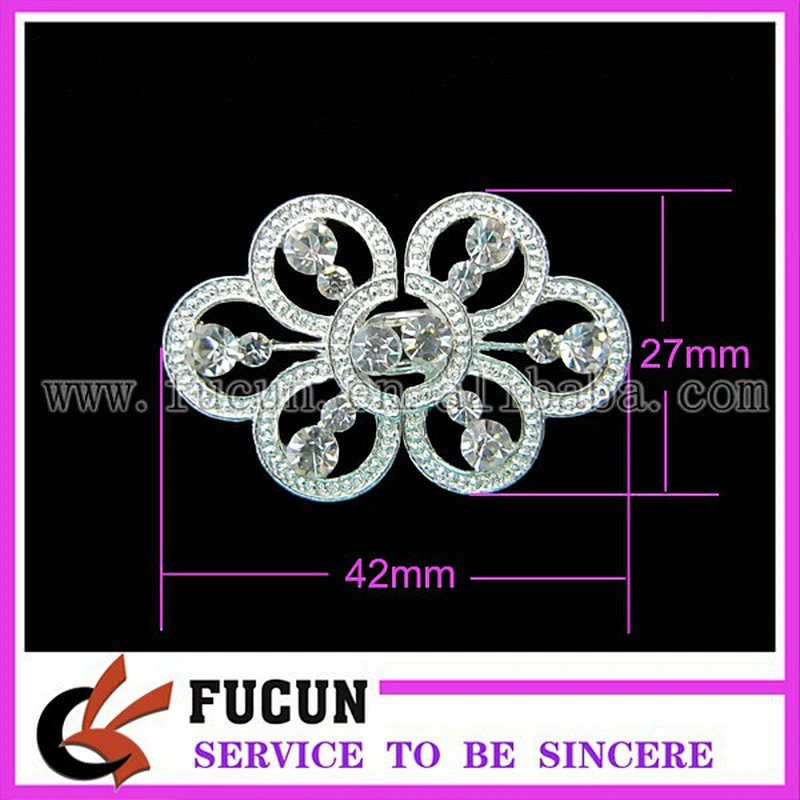 rhinestone pair buckles for wedding invitation silk box