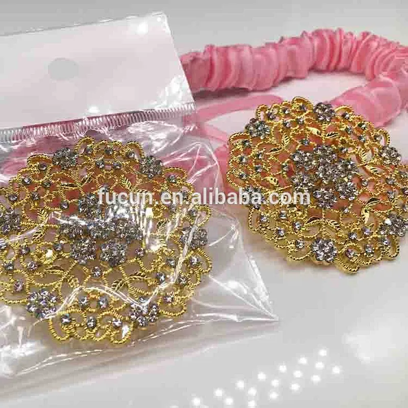 Factory wholesale hot sale gold jewelry crystal bridal wedding rhinestone brooch