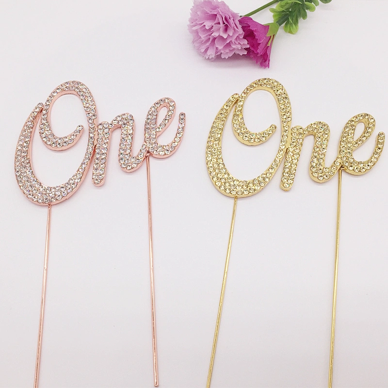 Only clear one love wedding crystal the one rhinestone cake topper for birthday cake