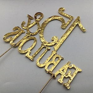 15th Birthday Party Decoration Ideas Quality Metal alloy 15 and Fabulous GOLD Cake Topper