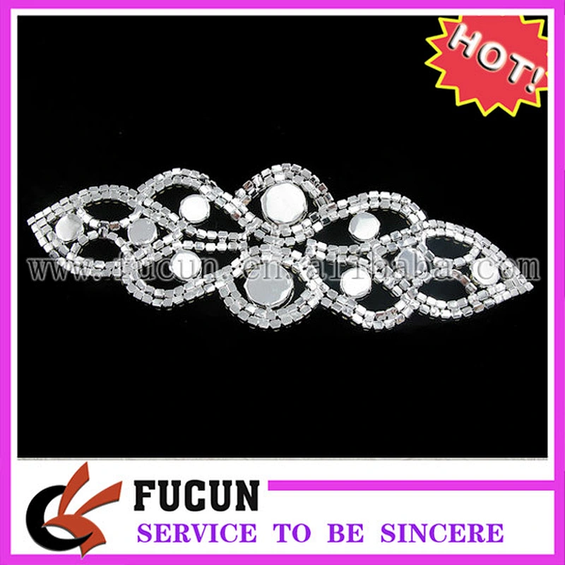 Sewing Motif Bridal Sash Crystal Rhinestone Applique Embellishment