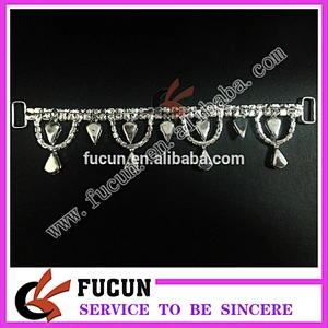 NPC IFBB fitness posing competition Rhinestone chain bikini side connector