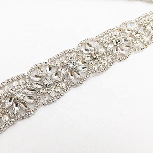 Handmade Wedding Bridesmaid Hair Band Rhinestone Hair Vine Wedding Gauzy Skirt Applique