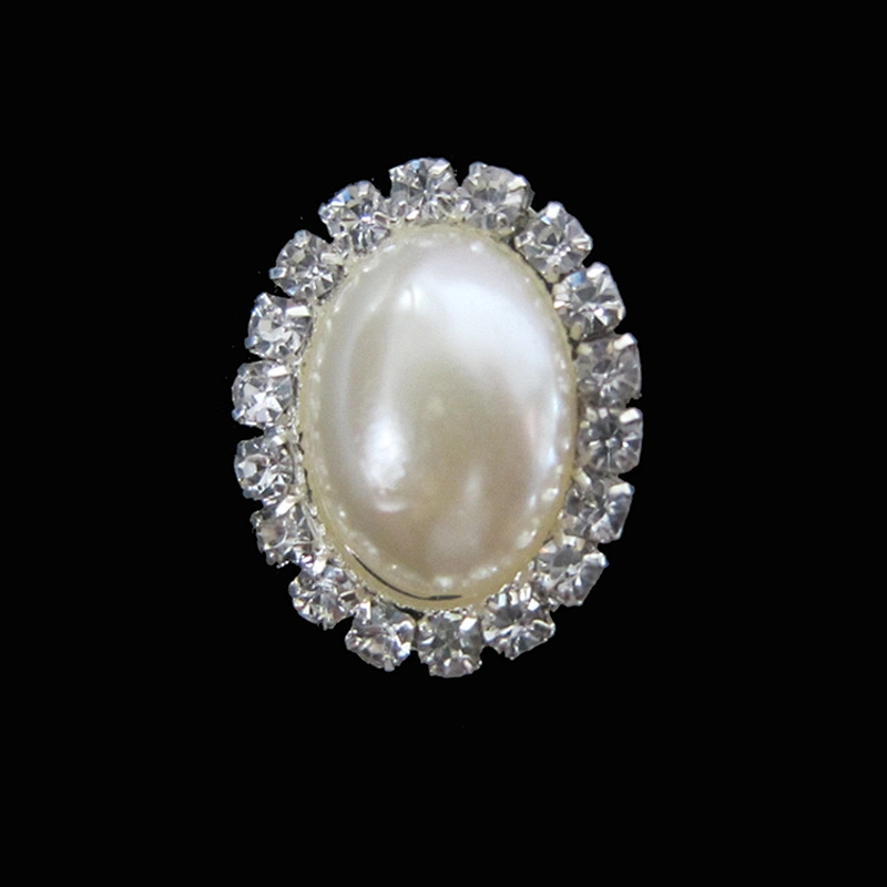 cheap wedding decoration fancy imitated small size pearl beaded button brooch