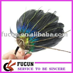fashion Pink feather hair accessories headband for women